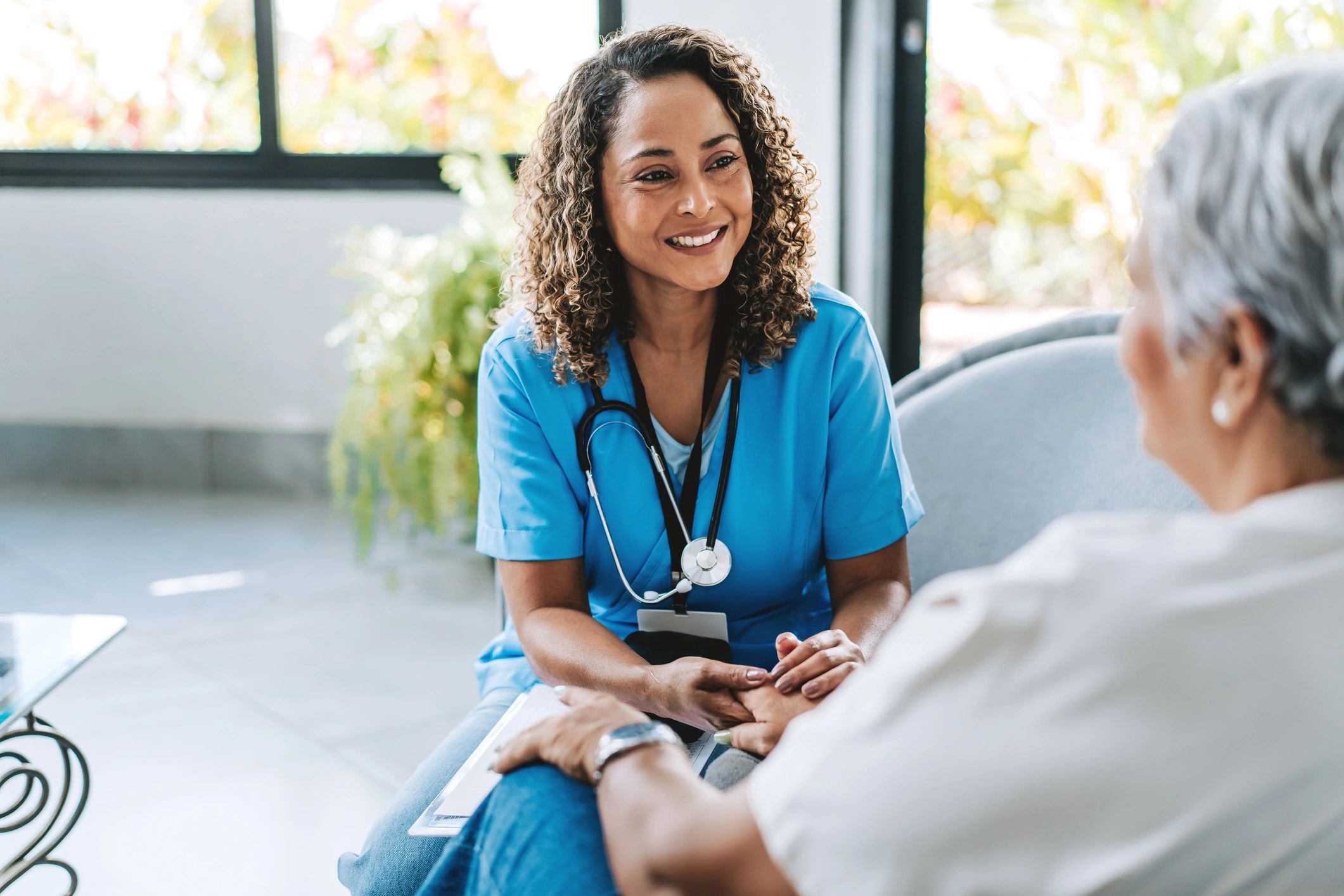 Caring nurse home healthcare